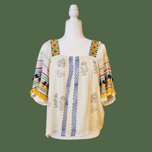 Anthropologie Vineet Bahl New with Tags Embroidered Blouse